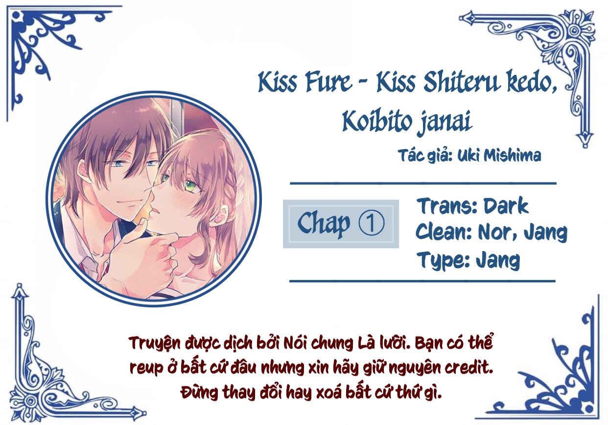 Kiss Fure - Kiss Shiteru Kedo, Koibito Janai Chapter 1 - Trang 2