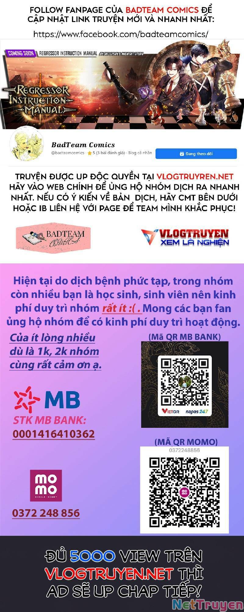 Kí Sự Hồi Quy (Regressor Instruction Manual) Chapter 26 - Trang 1